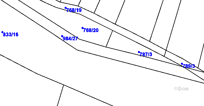Parcela st. 984/29 v KÚ Rozkoš u Jevišovic, Katastrální mapa