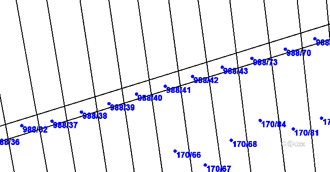 Parcela st. 988/41 v KÚ Rozkoš u Jevišovic, Katastrální mapa