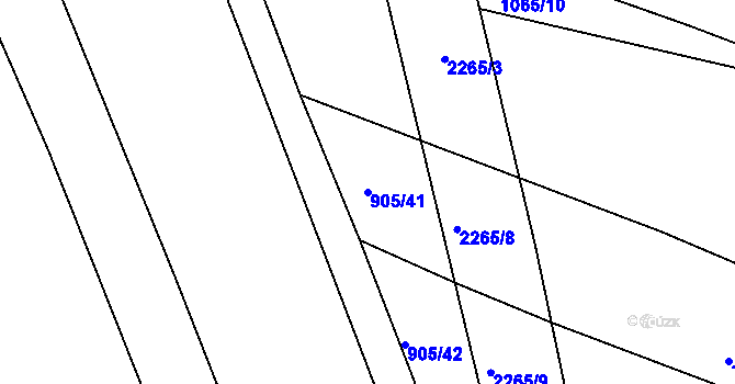 Parcela st. 905/41 v KÚ Rozseč u Třešti, Katastrální mapa