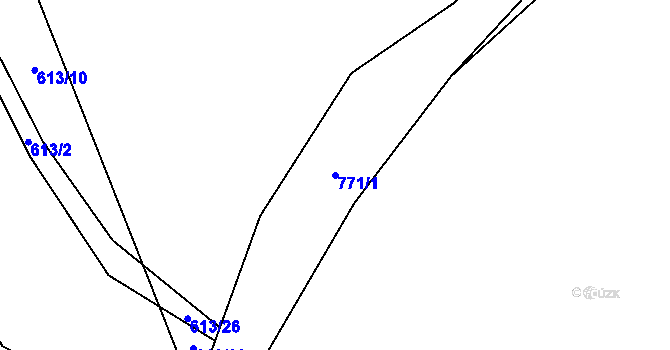 Parcela st. 771/1 v KÚ Rozseč, Katastrální mapa