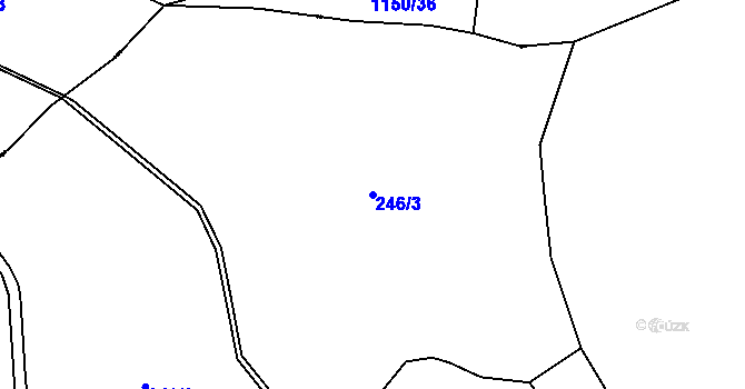 Parcela st. 246/3 v KÚ Šimanov na Šumavě, Katastrální mapa