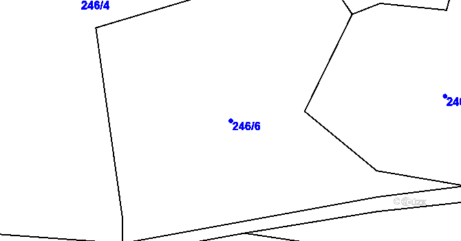 Parcela st. 246/6 v KÚ Šimanov na Šumavě, Katastrální mapa