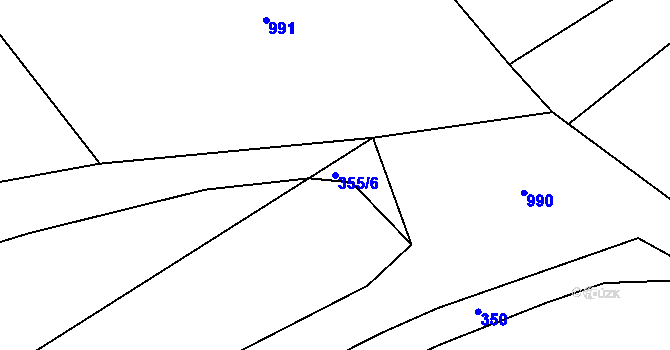 Parcela st. 355/6 v KÚ Rozsíčka, Katastrální mapa