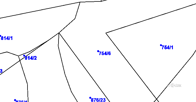 Parcela st. 754/6 v KÚ Kundratice u Rozsoch, Katastrální mapa