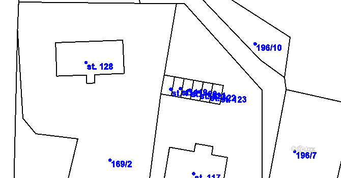 Parcela st. 118 v KÚ Janův Důl, Katastrální mapa