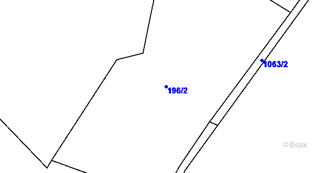 Parcela st. 196/2 v KÚ Janův Důl, Katastrální mapa