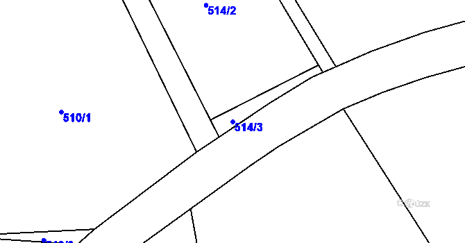 Parcela st. 514/3 v KÚ Janův Důl, Katastrální mapa