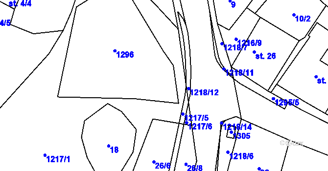 Parcela st. 19 v KÚ Rozstání u Moravské Třebové, Katastrální mapa