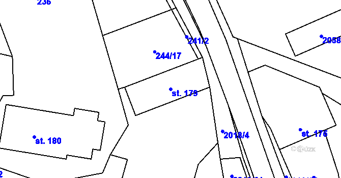 Parcela st. 179 v KÚ Rozstání pod Kojálem, Katastrální mapa