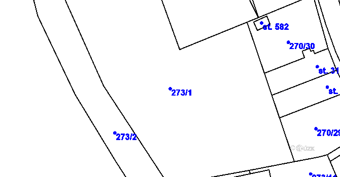 Parcela st. 273/1 v KÚ Rozstání pod Kojálem, Katastrální mapa