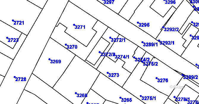 Parcela st. 3272/2 v KÚ Žalov, Katastrální mapa