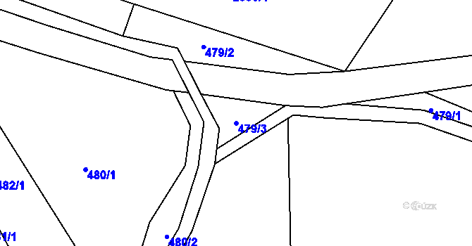 Parcela st. 479/3 v KÚ Roztoky u Jilemnice, Katastrální mapa