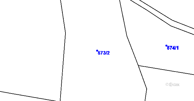 Parcela st. 573/2 v KÚ Roztoky u Jilemnice, Katastrální mapa