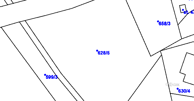 Parcela st. 628/5 v KÚ Roztoky u Jilemnice, Katastrální mapa