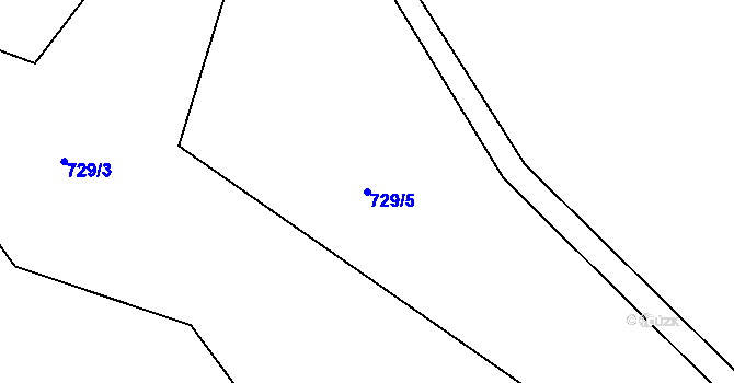 Parcela st. 729/5 v KÚ Roztoky u Jilemnice, Katastrální mapa