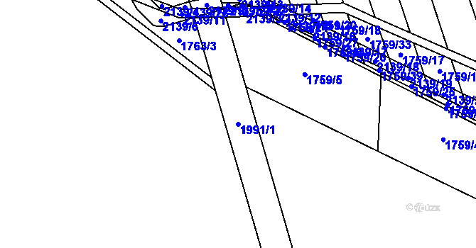 Parcela st. 1991/1 v KÚ Roztoky u Jilemnice, Katastrální mapa