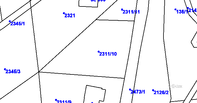 Parcela st. 2311/10 v KÚ Roztoky u Jilemnice, Katastrální mapa