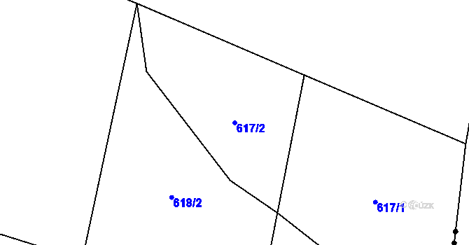 Parcela st. 617/2 v KÚ Roztoky u Jilemnice, Katastrální mapa