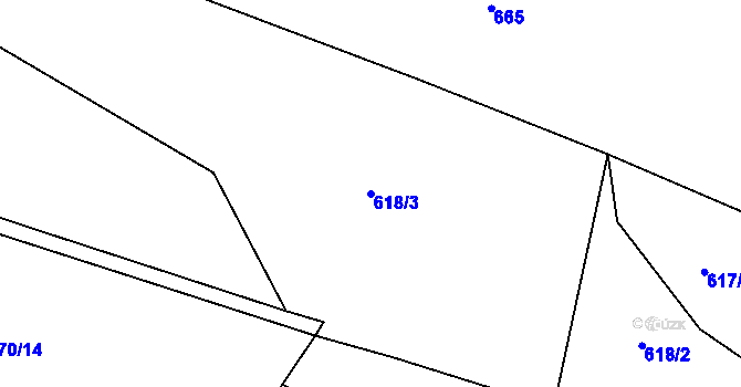 Parcela st. 618/3 v KÚ Roztoky u Jilemnice, Katastrální mapa