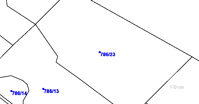 Parcela st. 786/23 v KÚ Roztoky u Jilemnice, Katastrální mapa
