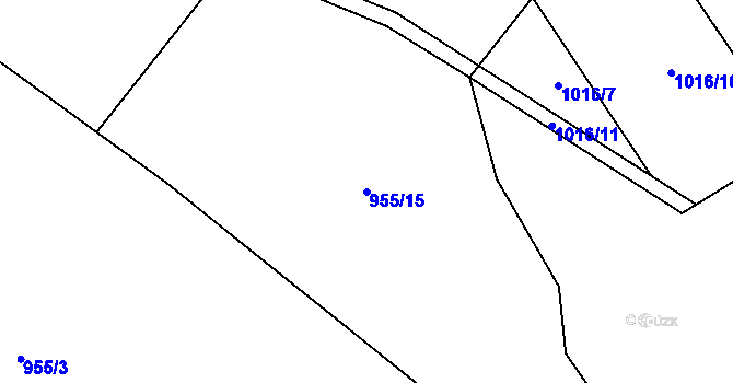 Parcela st. 955/15 v KÚ Roztoky u Jilemnice, Katastrální mapa