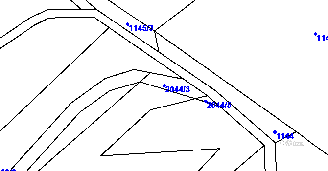Parcela st. 2044/3 v KÚ Roztoky u Jilemnice, Katastrální mapa
