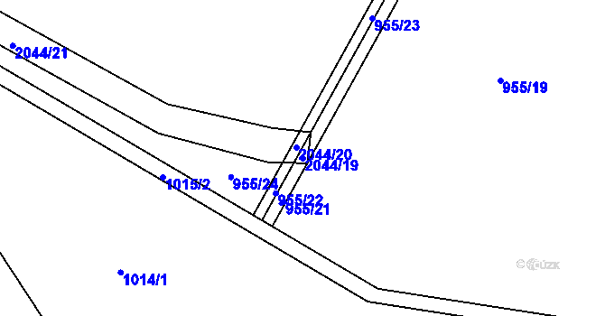 Parcela st. 2044/19 v KÚ Roztoky u Jilemnice, Katastrální mapa