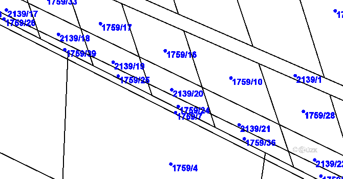 Parcela st. 2139/20 v KÚ Roztoky u Jilemnice, Katastrální mapa