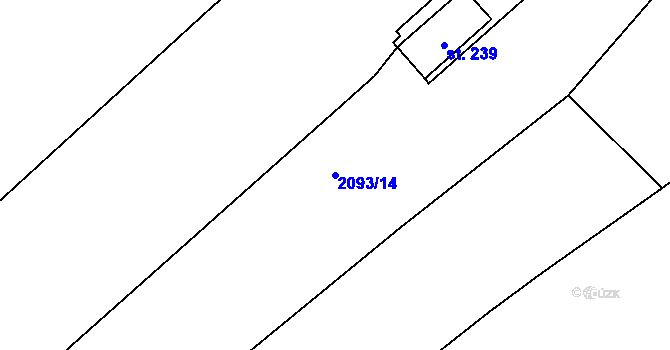 Parcela st. 2093/14 v KÚ Roztoky u Jilemnice, Katastrální mapa