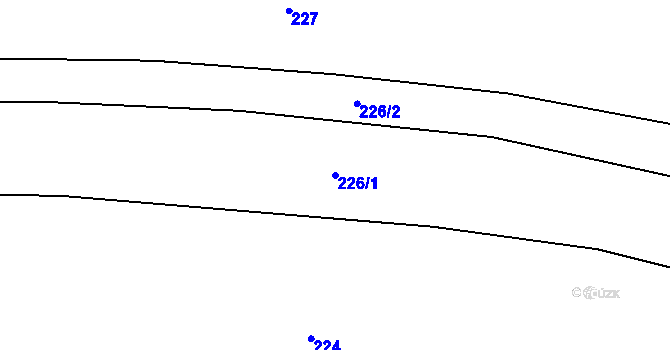 Parcela st. 226/1 v KÚ Rožďalovice, Katastrální mapa