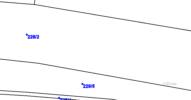 Parcela st. 228/3 v KÚ Rožďalovice, Katastrální mapa