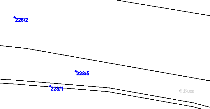 Parcela st. 228/4 v KÚ Rožďalovice, Katastrální mapa