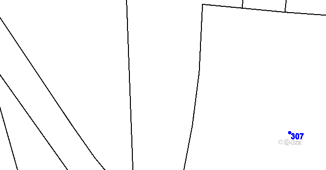 Parcela st. 308/2 v KÚ Rožďalovice, Katastrální mapa