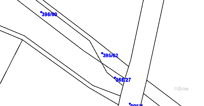 Parcela st. 395/62 v KÚ Rožďalovice, Katastrální mapa