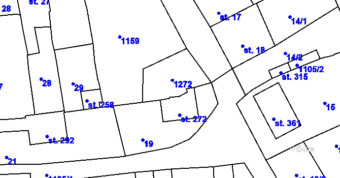 Parcela st. 23 v KÚ Rožmberk nad Vltavou, Katastrální mapa