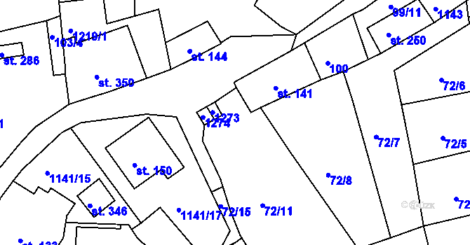 Parcela st. 339/2 v KÚ Rožmberk nad Vltavou, Katastrální mapa
