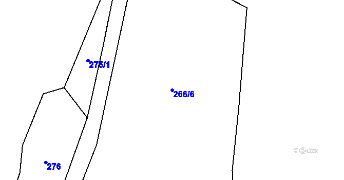 Parcela st. 266/6 v KÚ Rožmberk nad Vltavou, Katastrální mapa