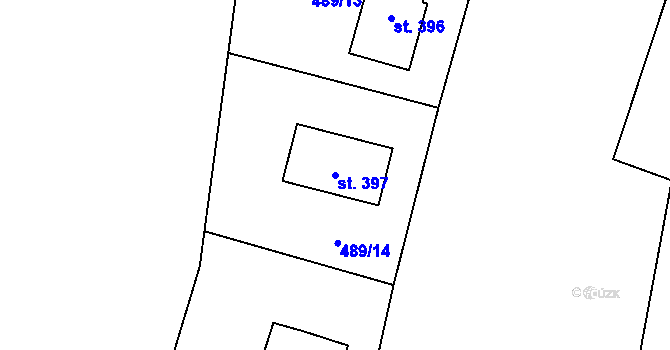 Parcela st. 397 v KÚ Rožmberk nad Vltavou, Katastrální mapa