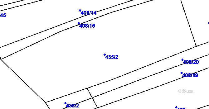 Parcela st. 435/2 v KÚ Rožmitál na Šumavě, Katastrální mapa