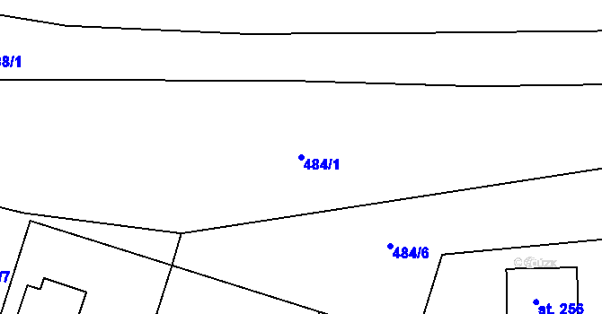 Parcela st. 484/1 v KÚ Rožmitál na Šumavě, Katastrální mapa