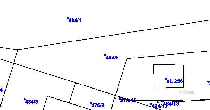 Parcela st. 484/6 v KÚ Rožmitál na Šumavě, Katastrální mapa