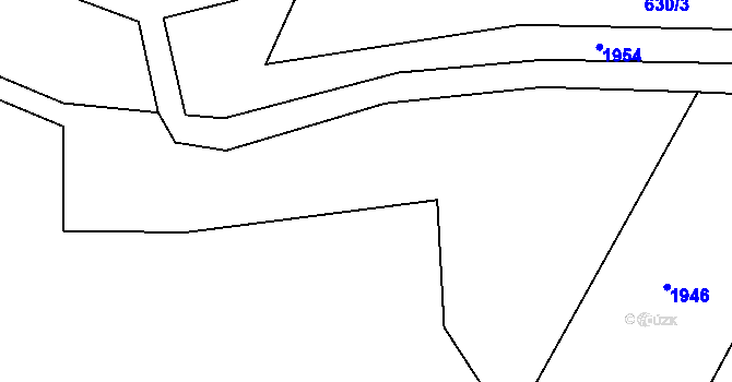 Parcela st. 692/1 v KÚ Rožmitál na Šumavě, Katastrální mapa