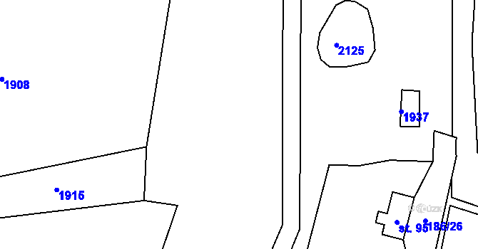 Parcela st. 228/1 v KÚ Rožmitál na Šumavě, Katastrální mapa