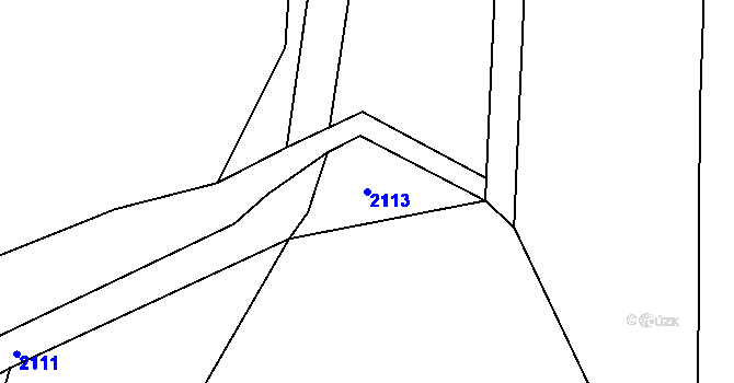 Parcela st. 2113 v KÚ Rožmitál na Šumavě, Katastrální mapa