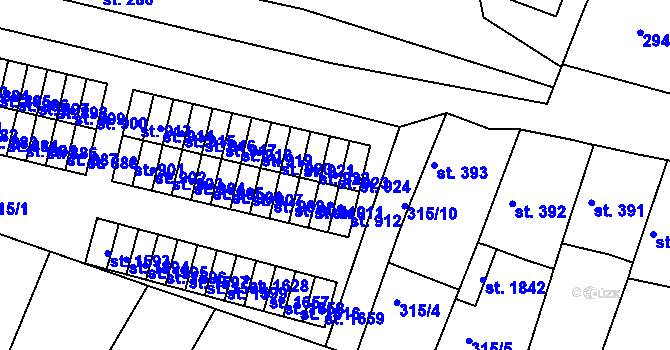Parcela st. 923 v KÚ Rožmitál pod Třemšínem, Katastrální mapa