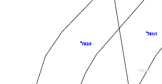 Parcela st. 762/2 v KÚ Rožmitál pod Třemšínem, Katastrální mapa