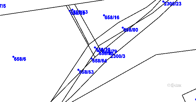 Parcela st. 658/85 v KÚ Rožmitál pod Třemšínem, Katastrální mapa