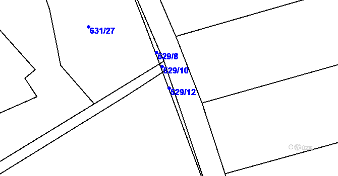 Parcela st. 529/12 v KÚ Rožmitál pod Třemšínem, Katastrální mapa
