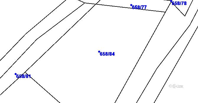 Parcela st. 658/84 v KÚ Rožmitál pod Třemšínem, Katastrální mapa