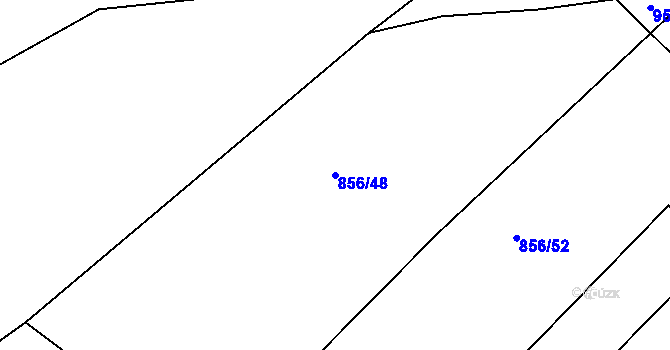 Parcela st. 856/48 v KÚ Rožmitál pod Třemšínem, Katastrální mapa